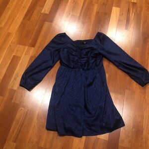 Aqua Navy Blue Dress